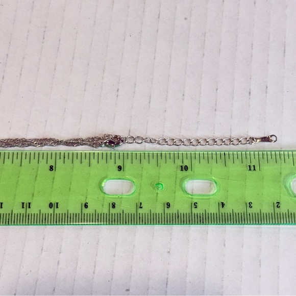 NEW Silver-Tone Double Heart Pendant Necklace – Sparkling CZ Accent - Picture 10 of 15